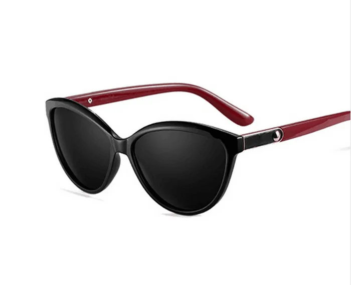 

New sunglasses, women's trendy round face, leather polarized sunglasses, retro sunglasses, UV resistant