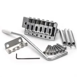 Premium Guitar Tremolo Bridge Saddle Tailpiece - Standard Electric Guitar Accessory (Silver)