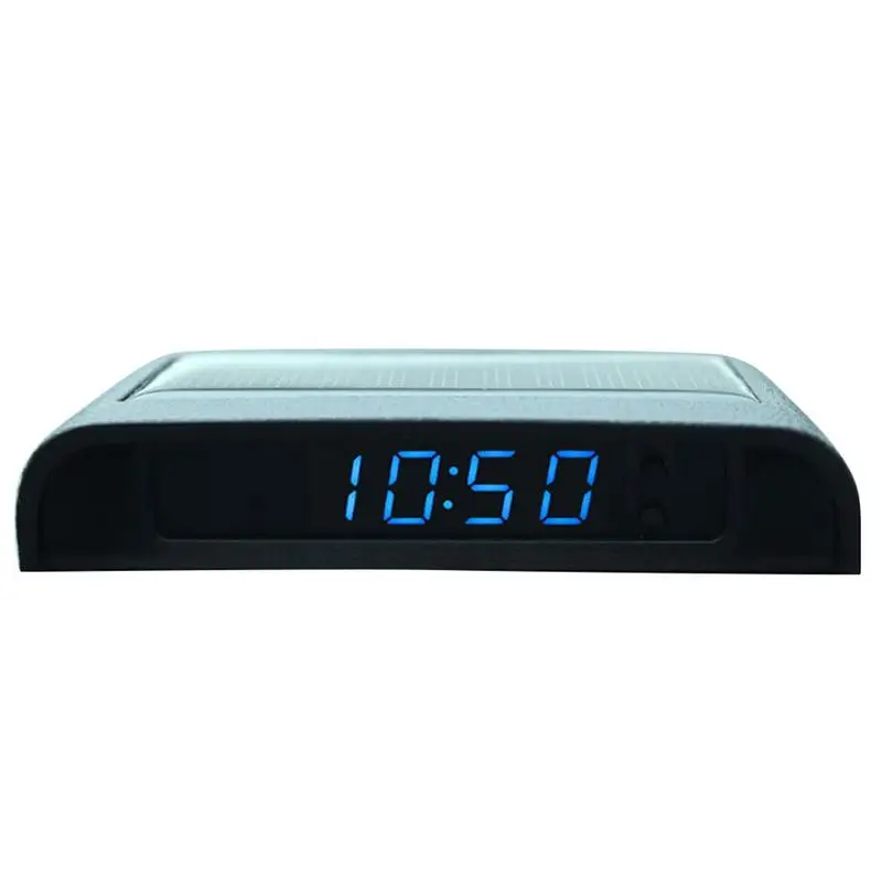 Car Clock Auto Internal Stick-On Digital Watch Solar Powered 24-Hour Car Clock with Built-in Battery Decoration Accessories car clock,car clock thermometer