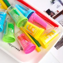  1Pieces single hole Pencil Sharpener Creative Stationery Pencil Sharpener Cutter colorful gift prizes Office Supplies 