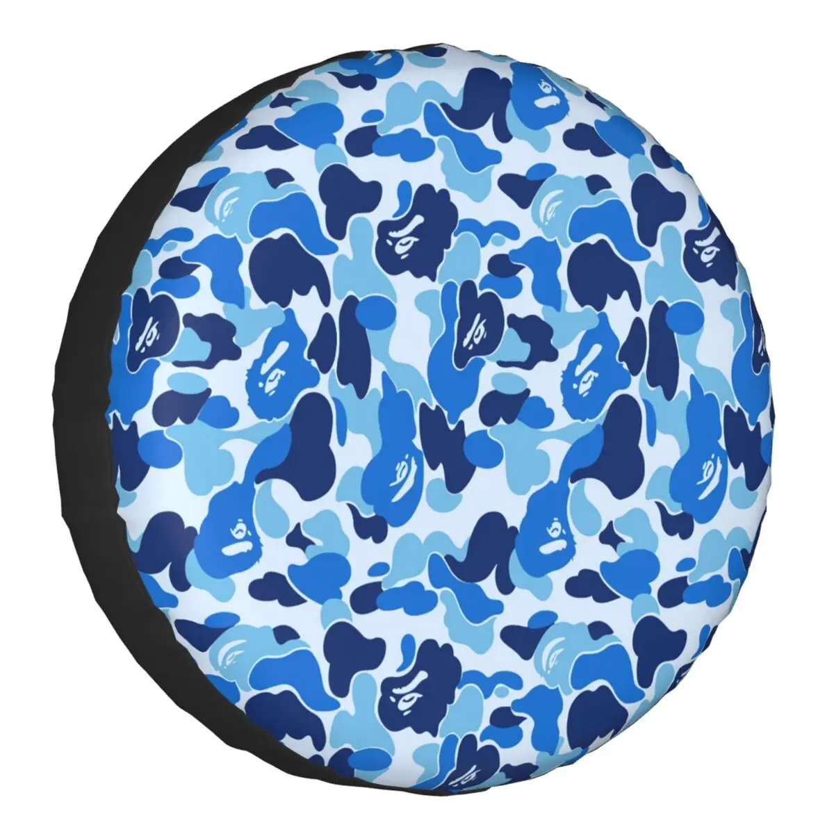 

Custom Camo Camouflage Spare Tire Cover for Mitsubishi Pajero Blue 4WD 4x4 Trailer Car Wheel Protector 14" 15" 16" 17" Inch