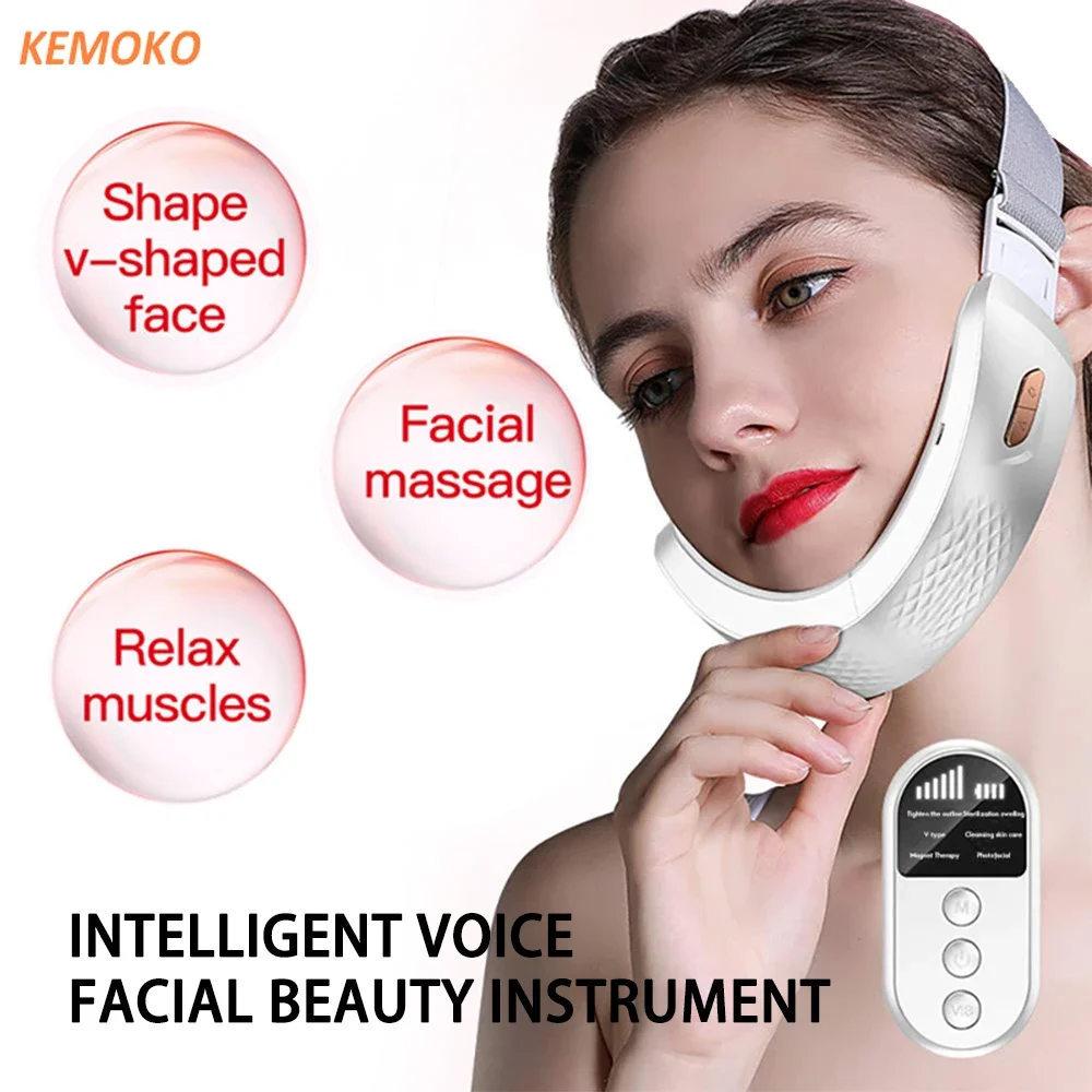 V Face Double Chin Remover V Face Facial Machine Electric LED Skin Lifting Firming Beauty Device Double Chin Reducer