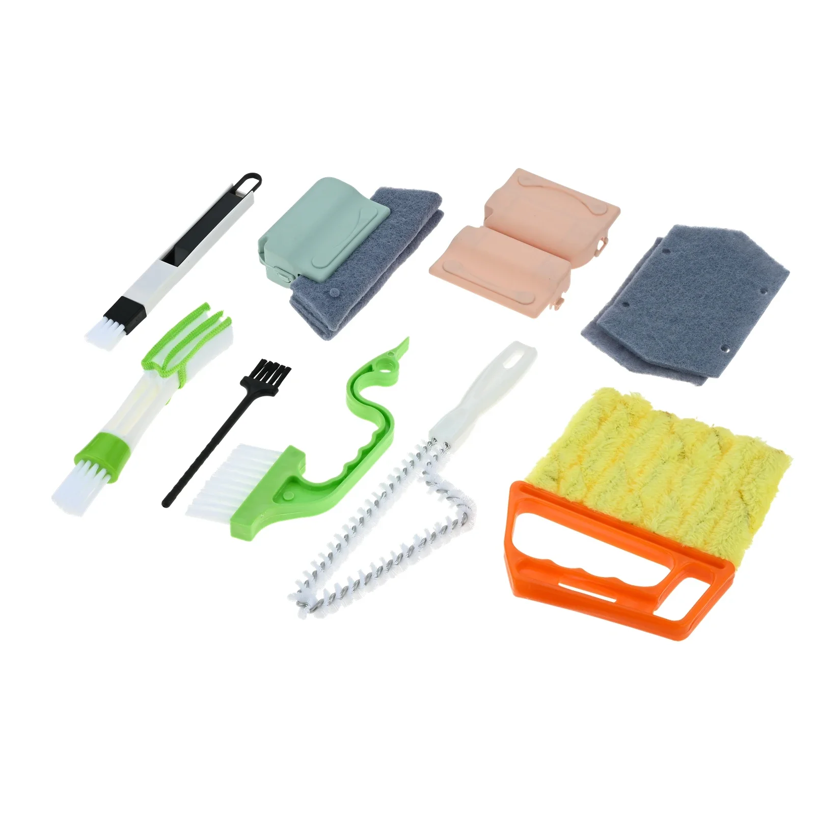 8PCS/Set Window Groove Cleaning Brush Crevice Gap Sink Cleaning Tool Plastic Door and Window Groove Guide Rail Cleaning Brush