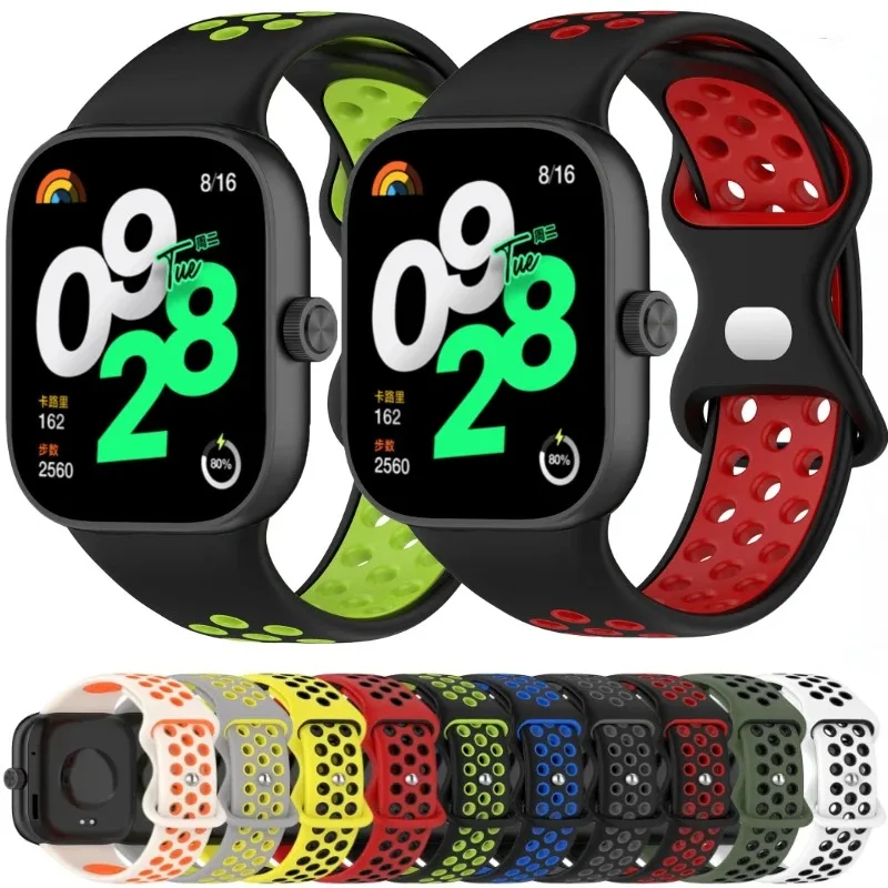 Breathable Silicone Strap Replacement for Smartwatches - Universal Fit Bracelet Band