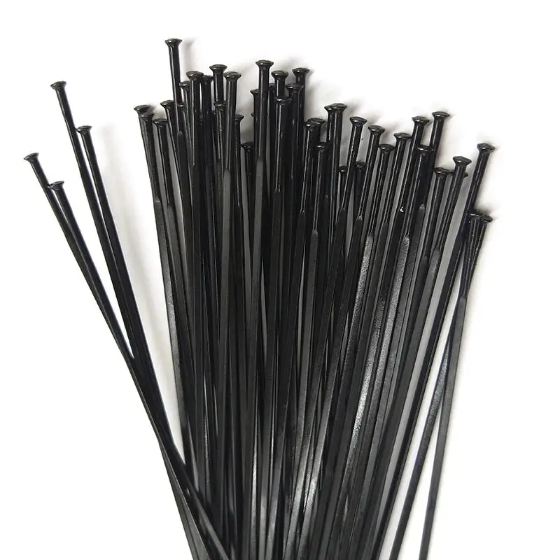 Nipples Pillar PSR Aero 1423 Spokes Straight Pull 14G 2.0mm Strong Stainless Steel Radios for Road MTB Bike Wheels Black