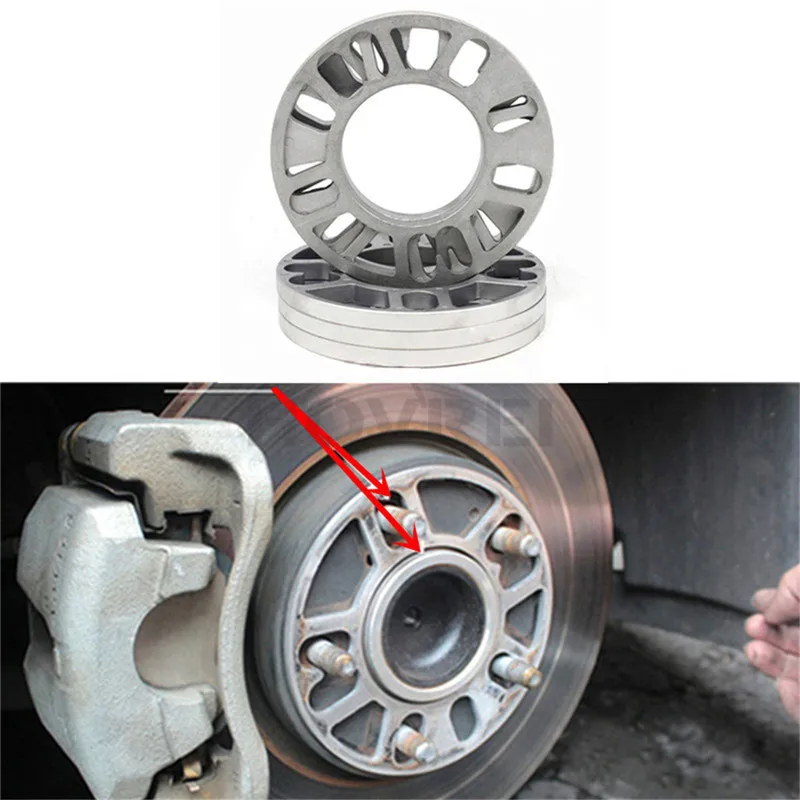 Wheel Spacers Shims Plate 3mm 5mm 8mm 10mm Stud For 4x100 4x114.3 5x100 5x108 5x114.3 5x120 auto Wheel Spacers 2Pcs,car wheel spacer