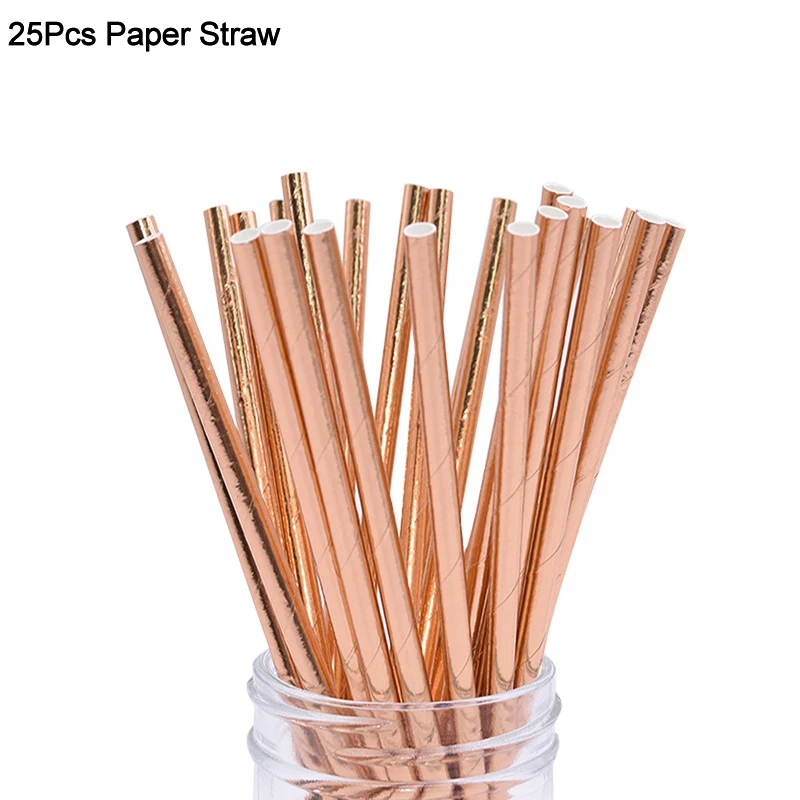 25pcs paper straw