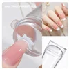 1 Sets of Silicone Transparent Seal Head Large Scraper Nail Color Transfer Tool Nail Art Template Molds Clear Nail Art Stamper 6