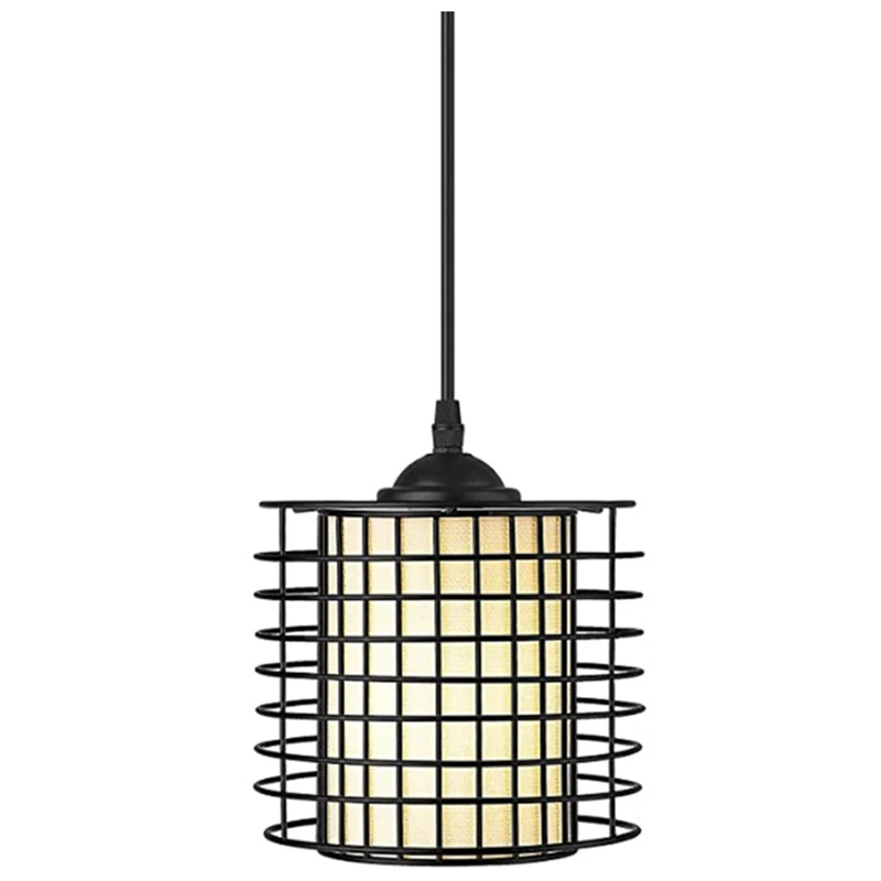 

1 Piece Vintage Adjustable Pendant Light Metal Suspended Pendant Light Vintage Ceiling Light With Cage Shade,