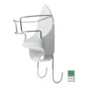 Iron Board Hanger Wall Mount Electric Iron Holder Iron and Ironing Board Storage Organizer Shelf with Removable Hooks -2 3