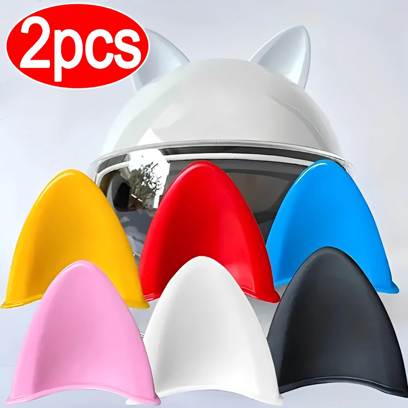 

1/2pcs Helmet Cat Ears Decoration Motorcycle Electric Car Driving Styling Cute Cat Ears Stickers Decor Helmet Accessories