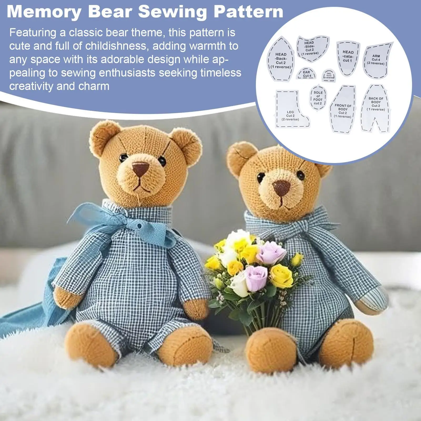 Memory Bear Sewing Templates 4