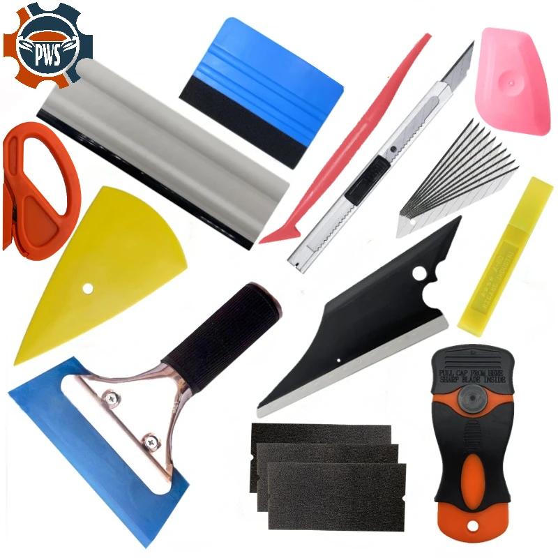 Nuovi Strumenti Per Auto Wrap Film Sticker Wrapping Tool Auto Window Foil Squeegee Razor Raschietto Cutter Aid Tool Window Tinting
