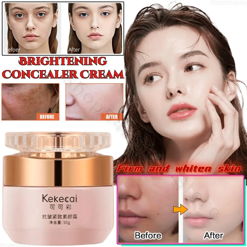 Anti-wrinkle Firming Makeup Cream Whitening and Rejuvenating Skin Shrinking Pores Brightening Concealer Isolation Cream 50g