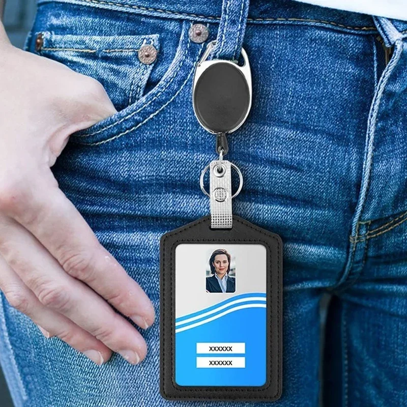 Portalápices De PVC Para Tarjetas De Identificación - Tamaño 90x60 Mm - Con Cordón, Para Carnets O Pases