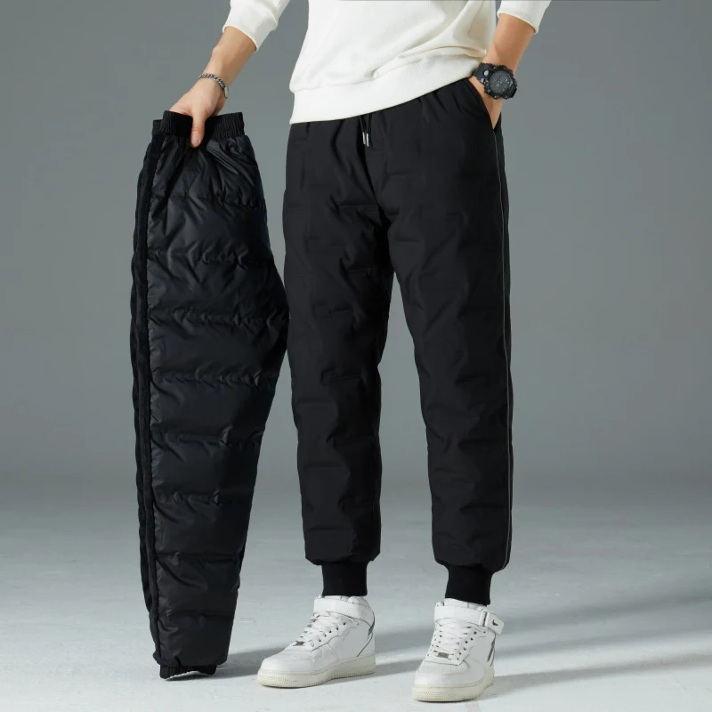 

Thermal Down Trousers 90% White Duck Down Padded Thicken Winter Warm Down Pants Men Joggers Sportswear Sweatpants Lovers