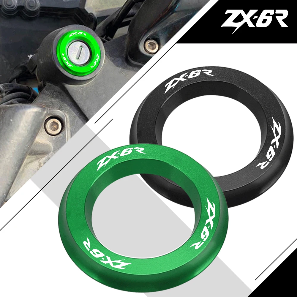 

Motorcycle For Kawasaki ZX6R ZX 6R ZX-6R 2000-2022 2021 2020 2019 2018 2017 2016 2015 2014 Keychain Ignition Switch Cover Ring
