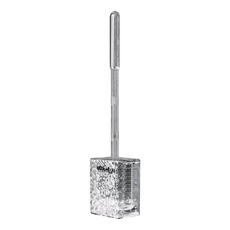 Toilet brush wall mounted cleaning brush silicone long handled transparent toilet cleaning bathroom accessories