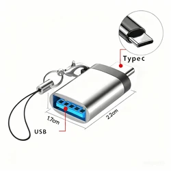 Universal OTG Type C to USB Micro Adapter (White)