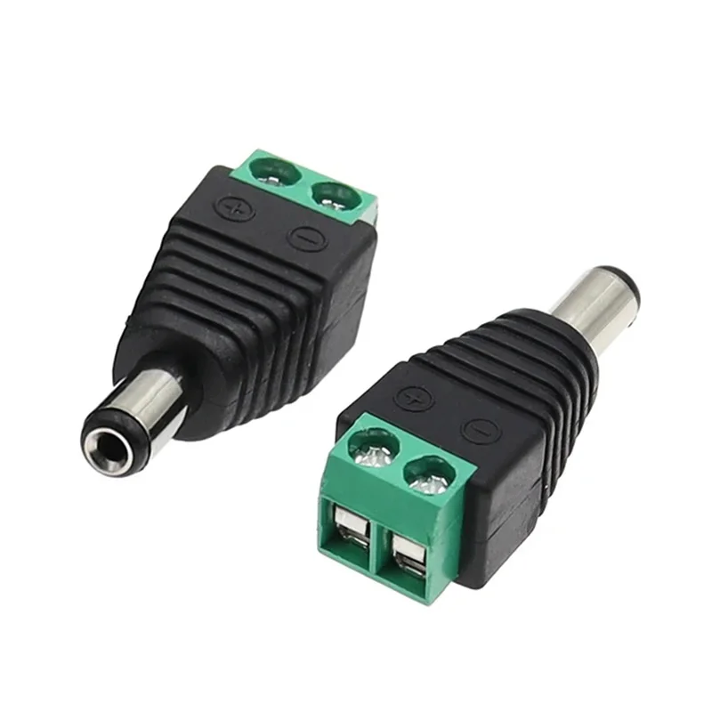 DC Power Male and Female Plug Jack Adapter Connector Plug Welding Free Monitoring Camera Power Plug 12v Male and Female Terminal