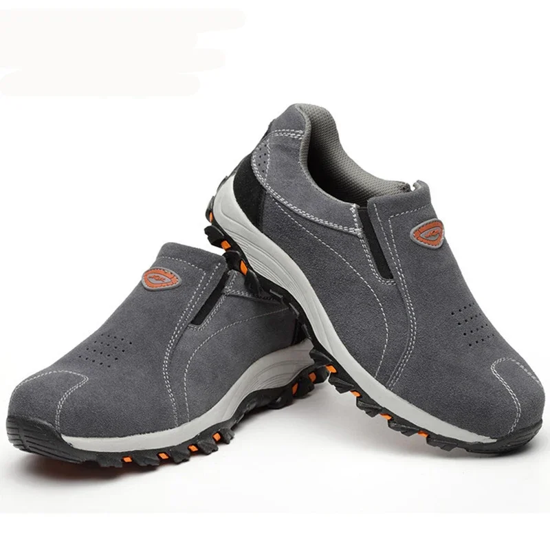 Safety Shoes Men Safety Work Shoes Breathable Slip On Casual Boots Puncture Proof Steel Toe