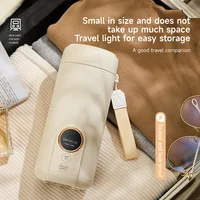Bouilloire électrique de 550ml, tasse chauffante Portable, Pot d'eau bouillie multifonctionnel, théière intelligente, bouilloires à température réglable, prise ue 5