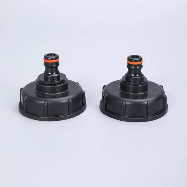Fekete Műanyag Ibc Tank Tap 60 Mm Durva Szál Illesztés 1000L Víztartály -Csőcsatlakozó Tartós Kerti Tömlő Cső Adapter - Image 4