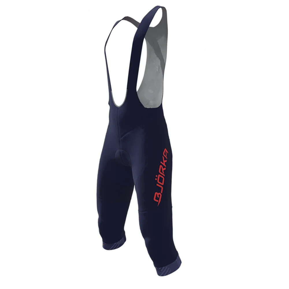 Summer Cycling Men's 3/4 Knee Shorts Black Bib Knickers Ciclismo Tights Bicycle Long Times Riding Padded Breathable MTB Pants cycling knee shorts