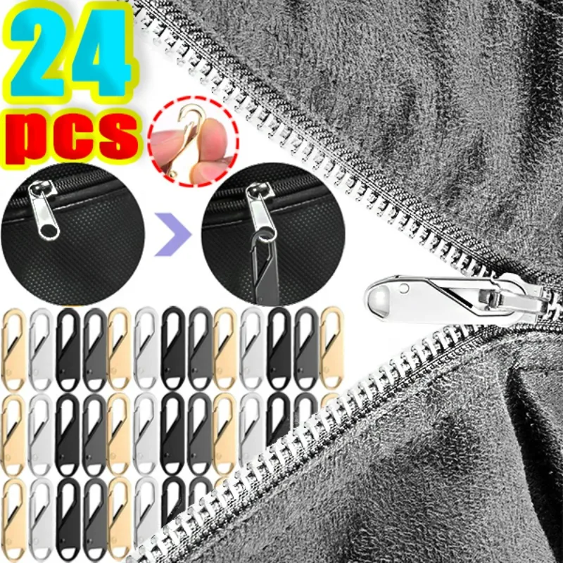 

DIY Convenient Zipper Head Detachable Bag Zip Puller Brand New Zip Fastener Worn Sliders Replacement Parts Easy Installation Kit