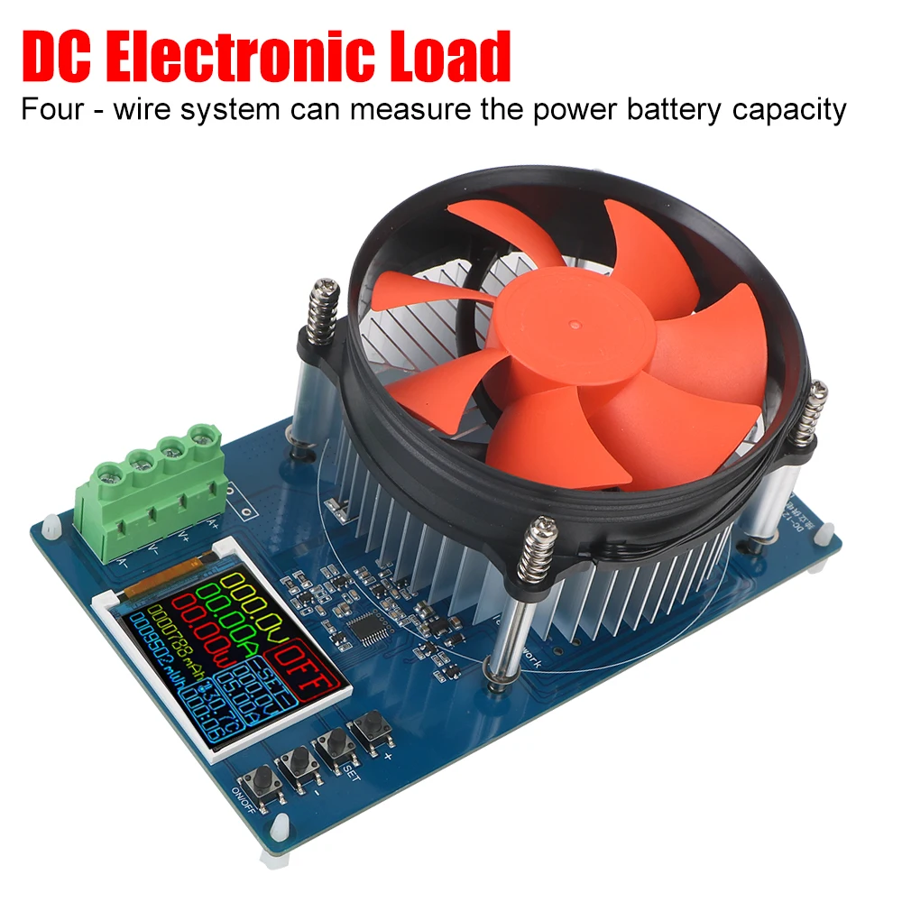 Lithium Battery Tester Electronic Load 4-wire Digital Analyzer US Plug Adjustable Testing Module 150W 20A DC