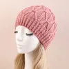 Fashion New Women Beanies Skullies Hat Cap Lady Spring Autumn Winter Solid Knitted Hollow Out Casual Bone Soft Cap Hat For Women 3
