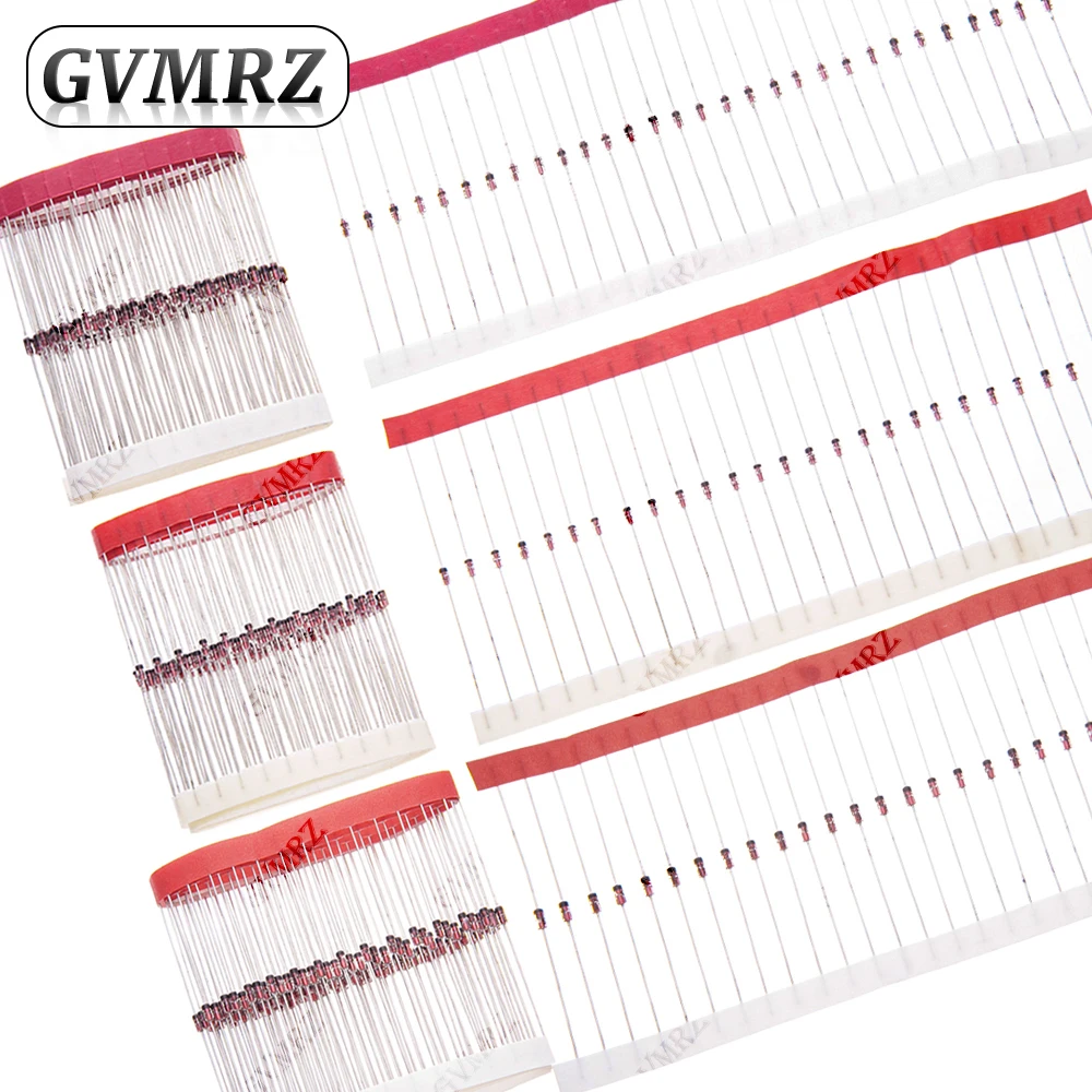 High-Quality Assorted Zener Diode Voltage Regulators - 100 PCS, 0.5W