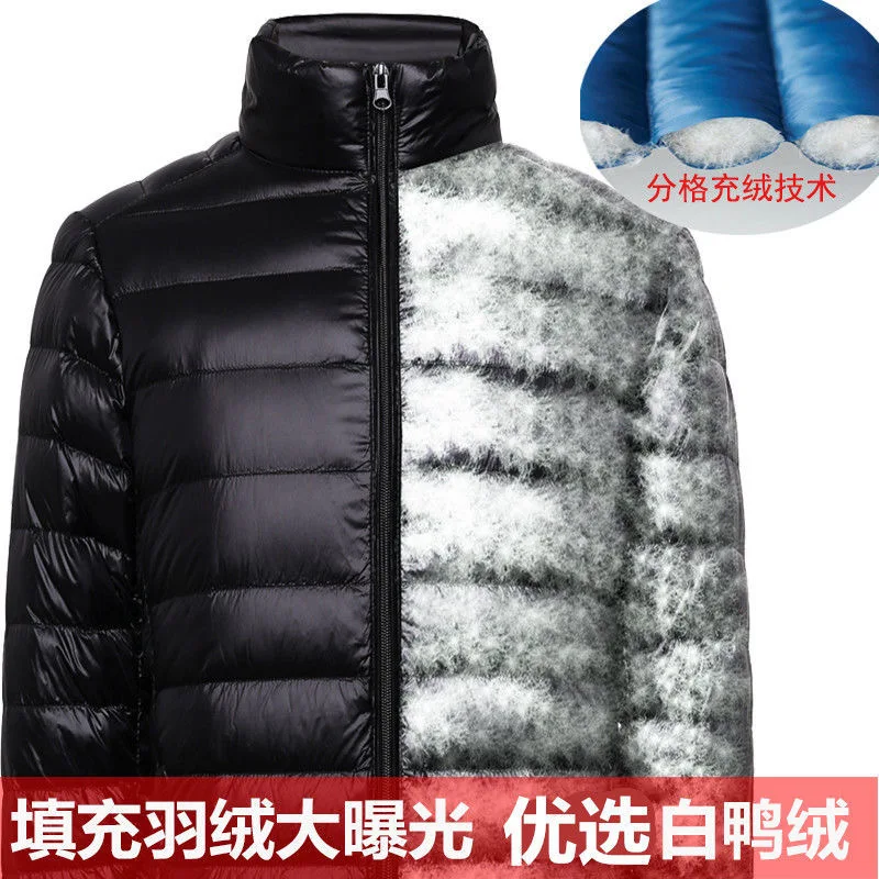 New Arrivasl Men's Ultra Lightweight Packable Down Jacket Autumn Spring Winter Water and Wind-Resistant Breathable Coat