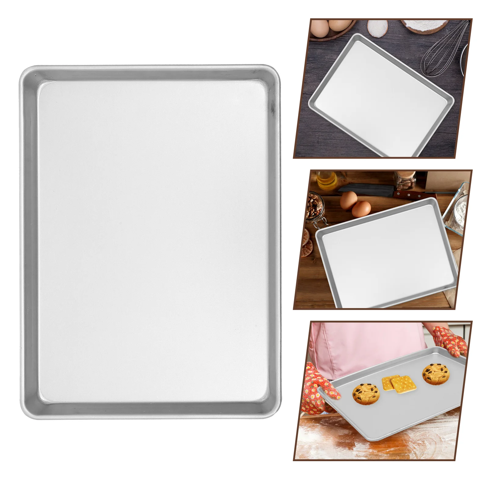 

Cookie Baking Pan Aluminium Alloy Baking Sheet Cookie Baking Sheet BBQ Plate Dessert Baking Tray