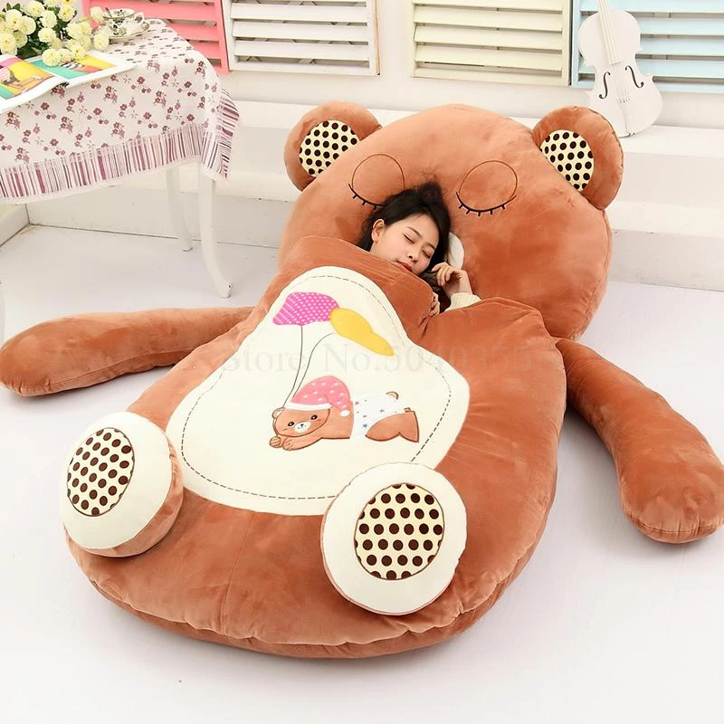 Cama de oso de dibujos animados para niños, tatami, asiento de cama,  almohadilla para dormir, extraíble y lavable| | - AliExpress