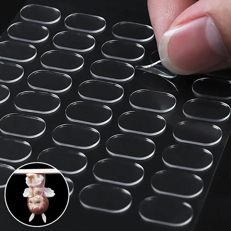 2000/100PCS Self Adhesive Double Sided Dots Transparent Gel Glue Pads for Action Figures Poster Dolls Fixed Patches Sticky Glue self adhesive glue pads