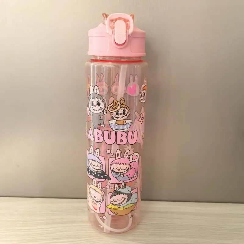 Labubu Large-Capacity Anime Kids Water Bottle – Cute, Durable & Portable Straw Cup for Outdoor Sports 3