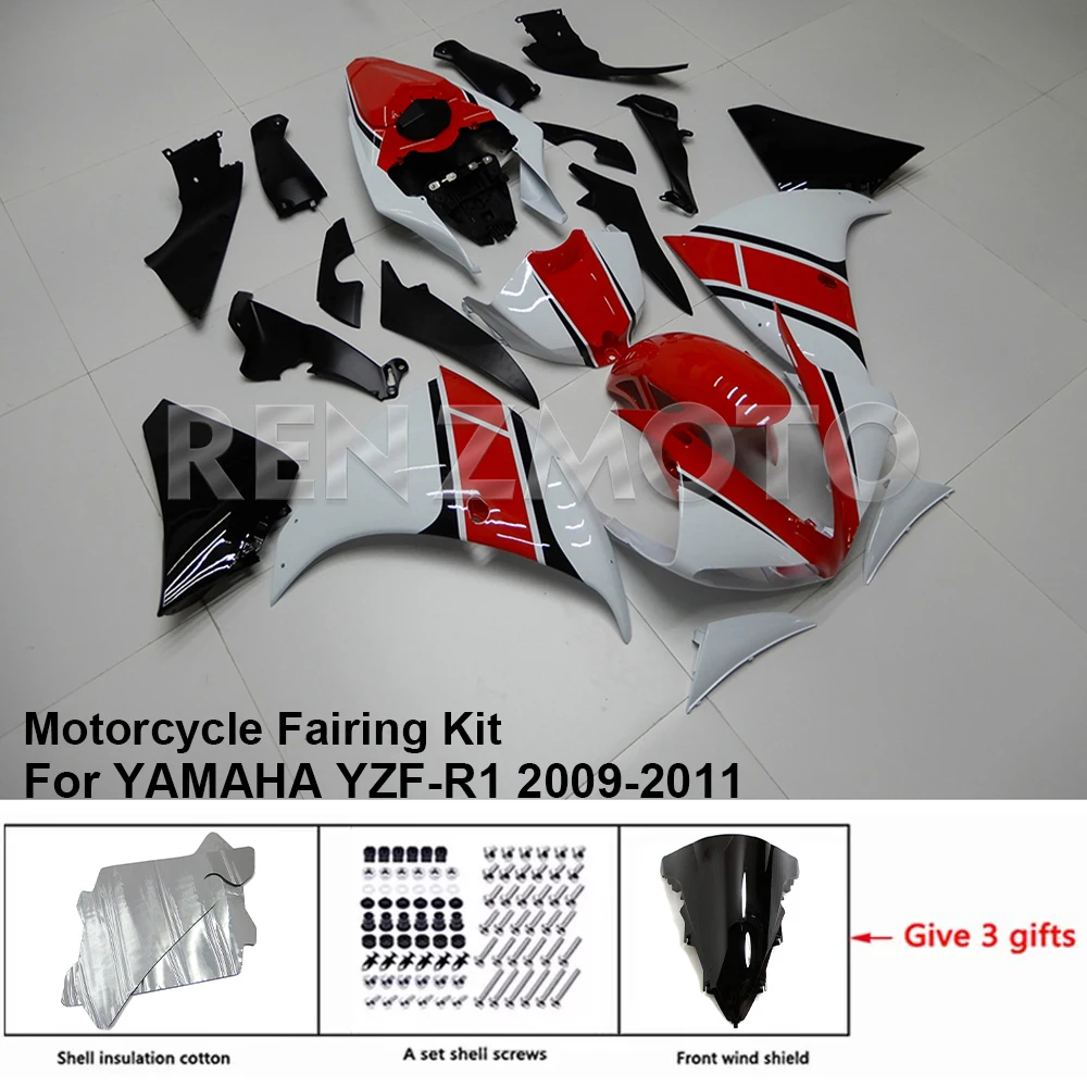 

YZFR1 Motorcycle Fairing Set Body Kit Plastic For YAMAHA YZF-R1 YZF R1 2009-2011 Accessories Injection Bodywork Y1009-104a