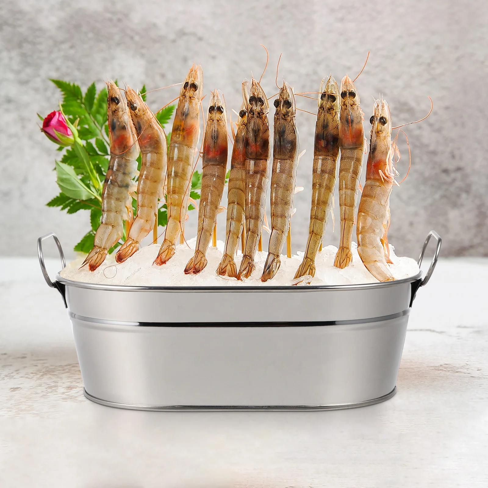 

1PC Sturdy Seafood Barrel Crawfish Trays Hotel Restaurant Creative Tableware Japanese Sushi Bucket Sashimi Raw Fish Seafood Dish