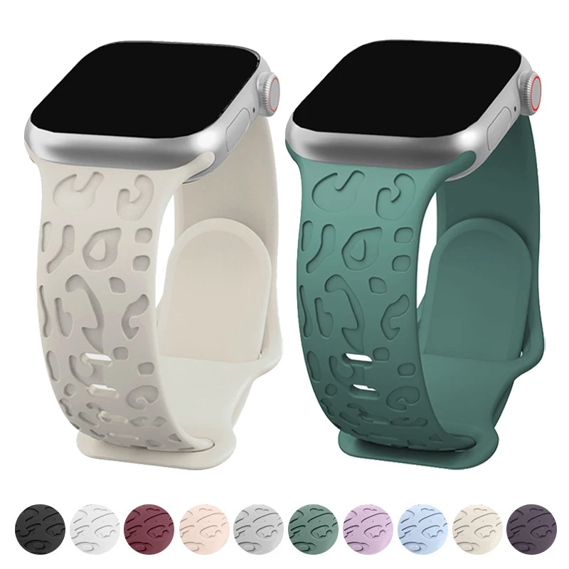 

Ремешок силиконовый для Apple Watch Band, браслет с гравировкой для iwatch Series Ultra 9 7 se 3 6 8, 45 мм 44 мм 42 мм 41 мм 40 мм 49 мм 38 мм