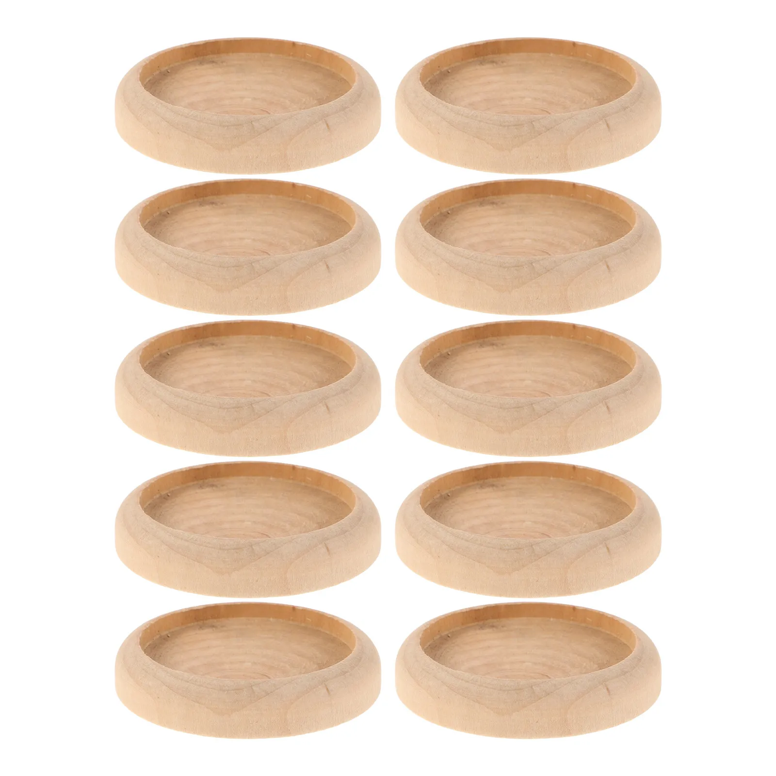10Pcs 단단한 나무 바늘 쿠션 베이스 천연 마감 작은 원형 나무 베이스 바느질 DIY 미니 Artware 디스플레이 DIY 재료