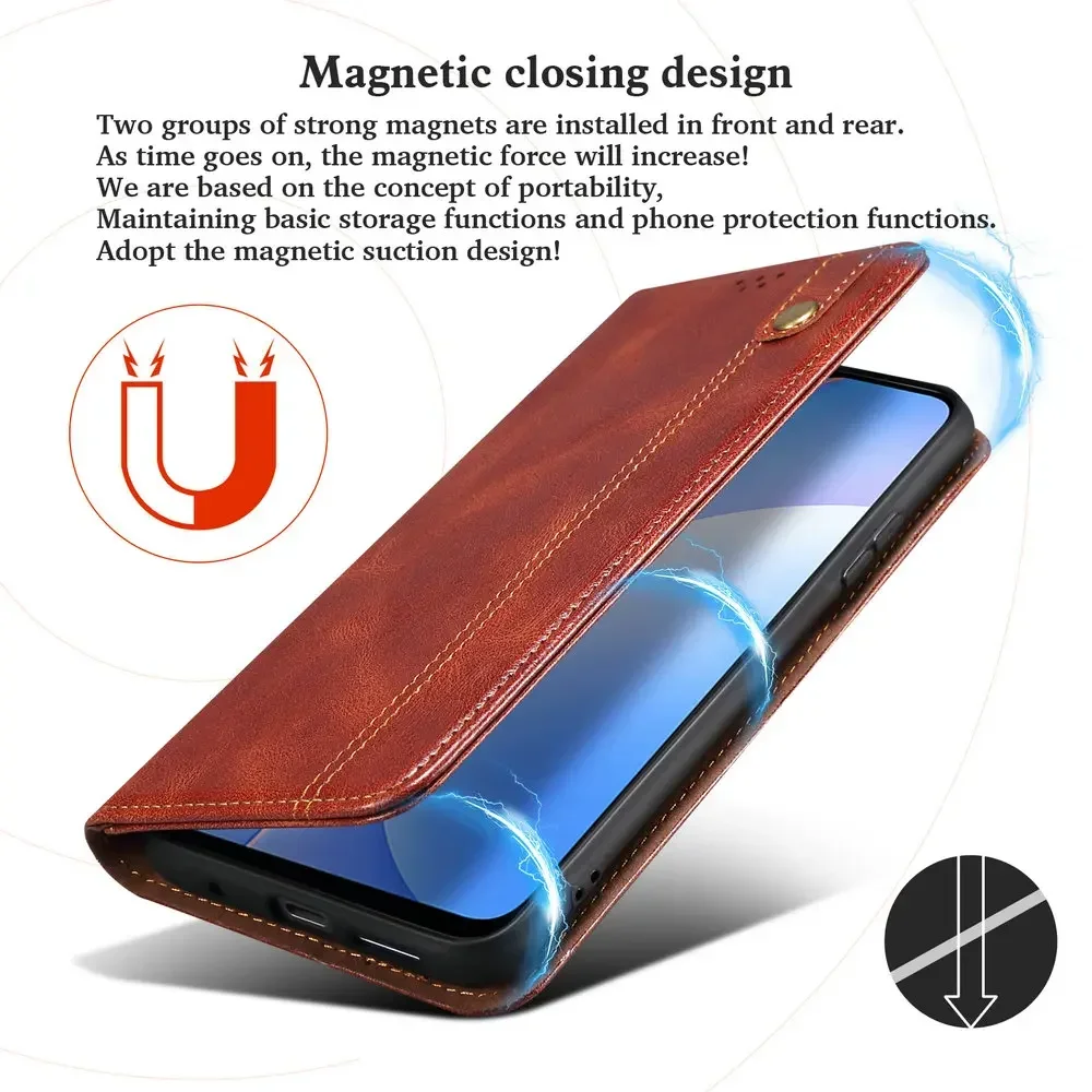 For Samsung Galaxy A55 5G Luxury Case Magnet Leather Book Coque Samsung A56 A 55 56 A37 A35 A25 A15 A16 A36 A26 A17 Flip Cover — view 3