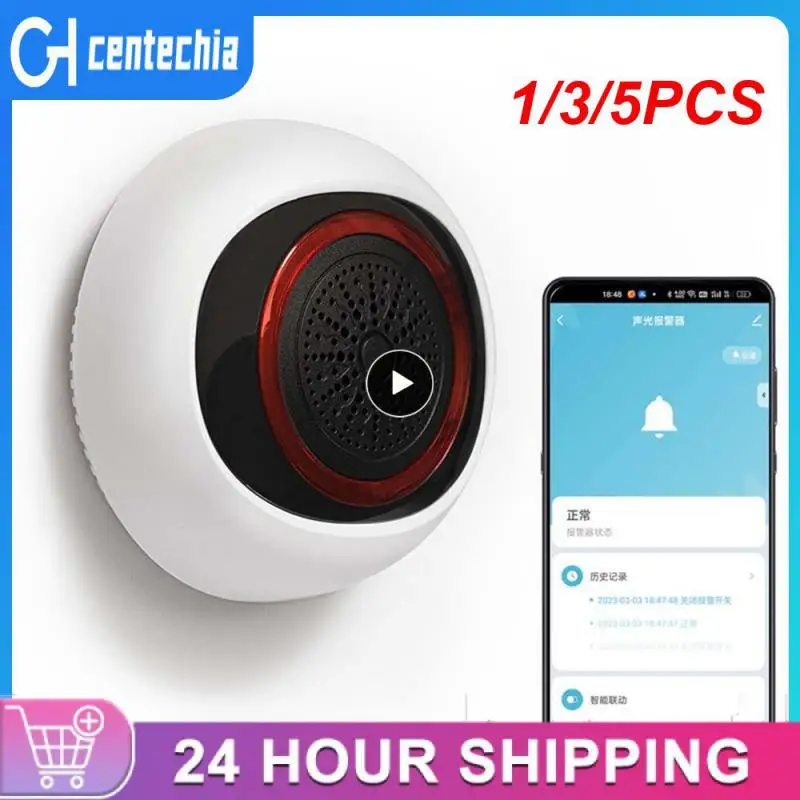 

1/3/5PCS Tuya Smart Sound And Light Sensor 100DB 2-in-1 Alarm Battery Usb Dual Power Smart Home Works With Smart Life