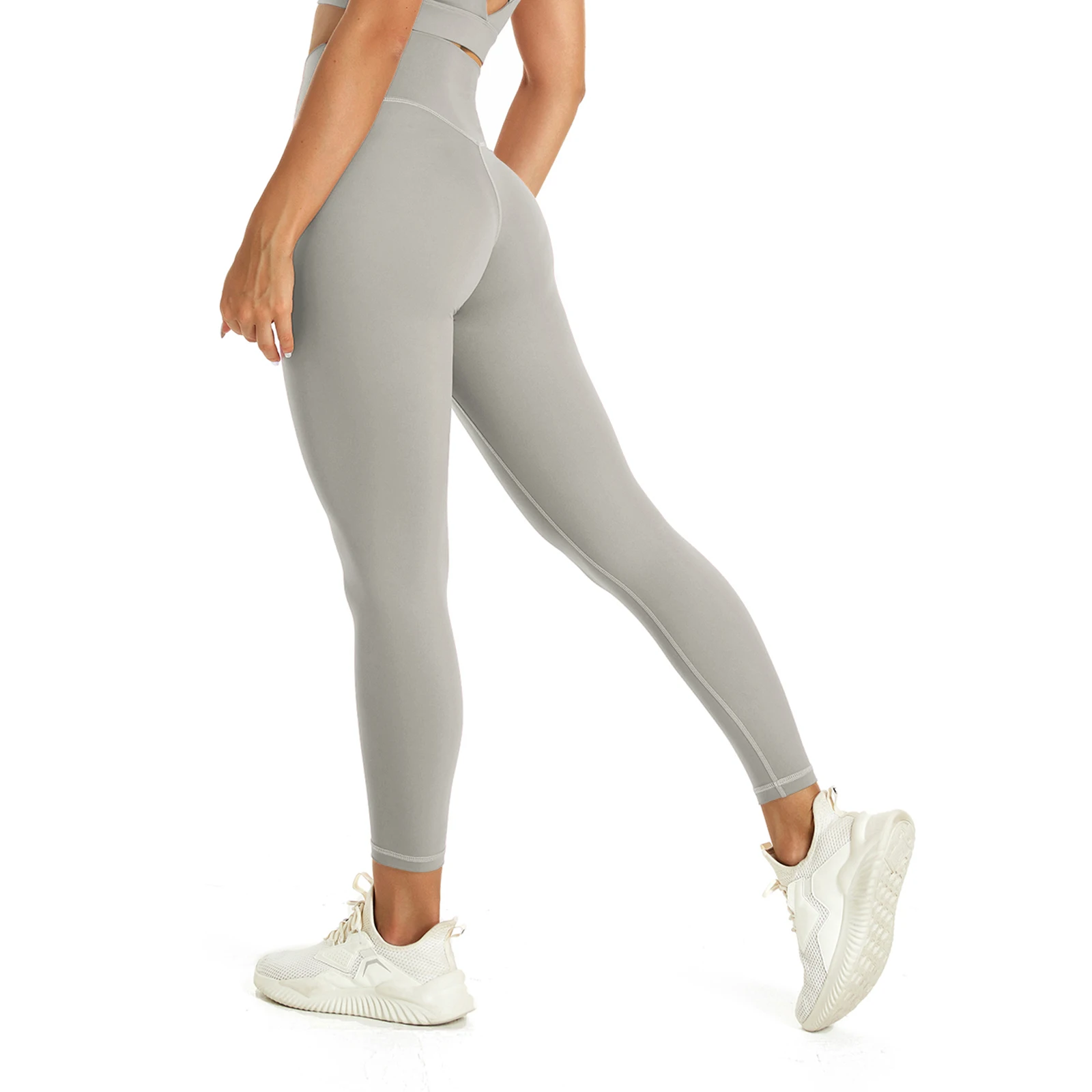 Lavento Women's All Day Soft Yoga Leggings - High Waist No Front Seam Active Wear, 25/28 Inch Inseam