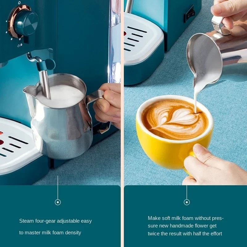 Donlim  Espresso 20bar Coffee Machine Semi Automatic Cafe Powder Cappuccino Electric Maker DL-KF5400  220V Cappuccino 3