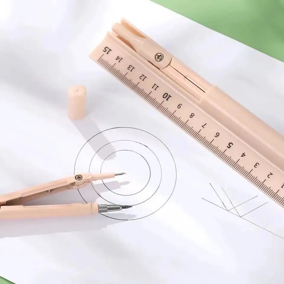 Drawing Tool Set A Set of Three in One Multifunctional Compass and Ruler Integrated Drawing Tools for Primary and Secondary School