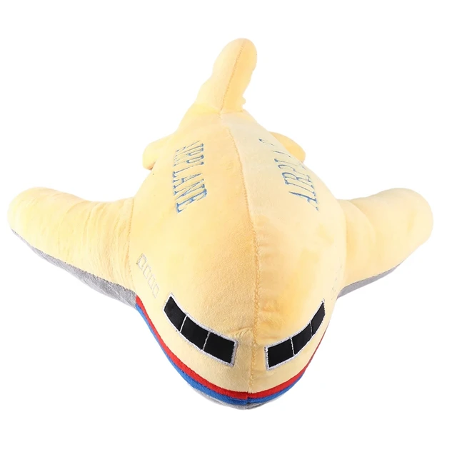 New 40Cm Simulation Airplane Plush Toy Kids Sleeping Cushion Soft Airplane Stuffed Pillow Doll Yellow