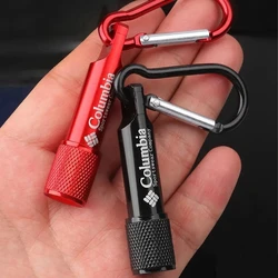 Compact Mini LED Flashlight Keychain Pendant with Battery - Portable and Lightweight Key Ring Accessory (Black)