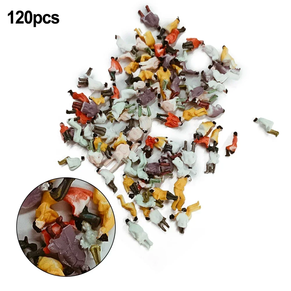 120pcs N Scale 1:87 All Seated Passenger People Sitting Figures 6 Different Poses Passengers Model Train Layout DIY Decoration 3
