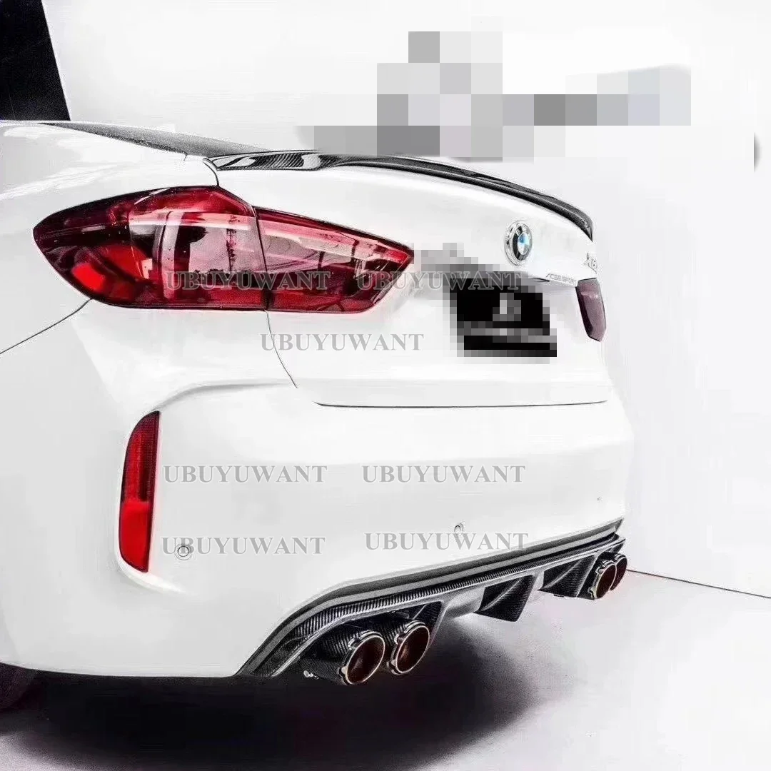 

Автомобильный задний бампер для BMW F85, X5M, F86, X6M, диффузор для BMW X5M, F85, X6M, F86 2014-2018, задний диффузор из настоящего углеродного волокна